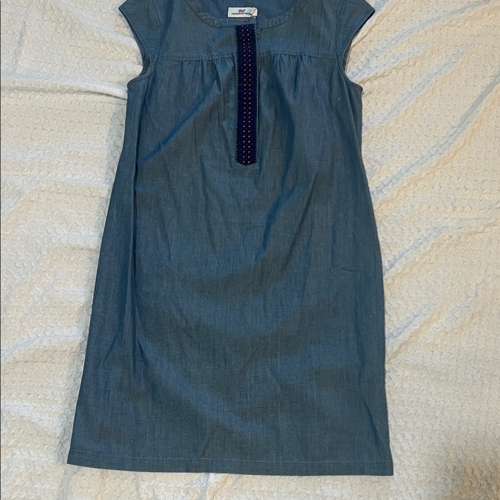 Vineyard Vines Denim Blue Kids Dress